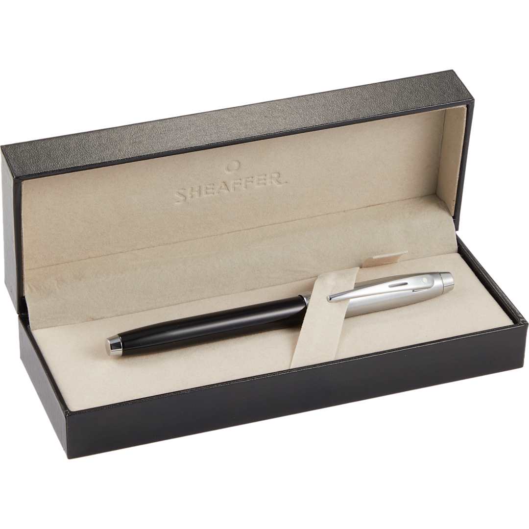 Bullet Sheaffer® 100 Glossy Black and Chrome Roller Ball - 2933-45