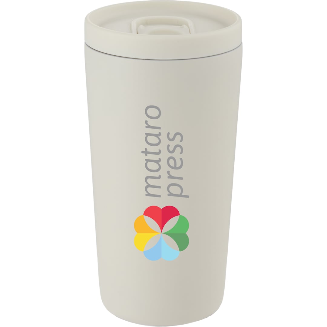 Carissa Vaccum Insulated Tumbler w/ Slide Lid 14oz - SM-6554 Natural