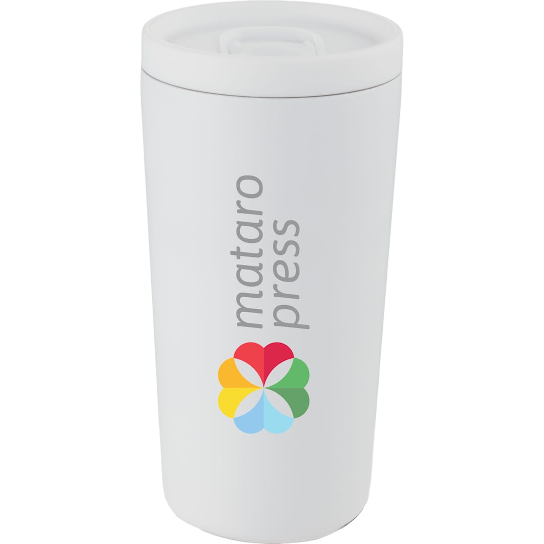 Carissa Vaccum Insulated Tumbler w/ Slide Lid 14oz - SM-6554 White