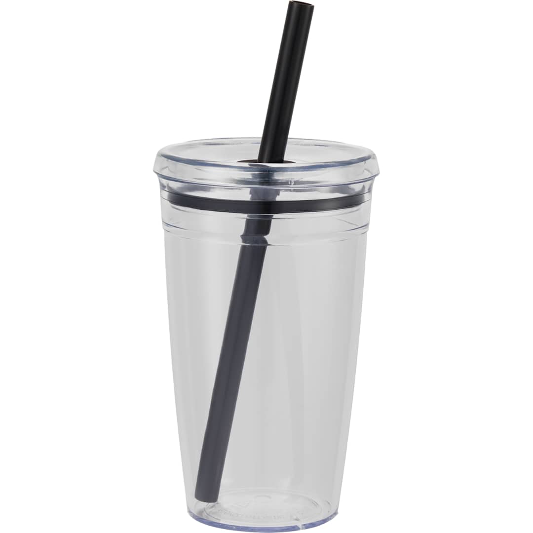  Anna Recycled Acrylic Tumbler w/ Straw 15oz - SM-6560