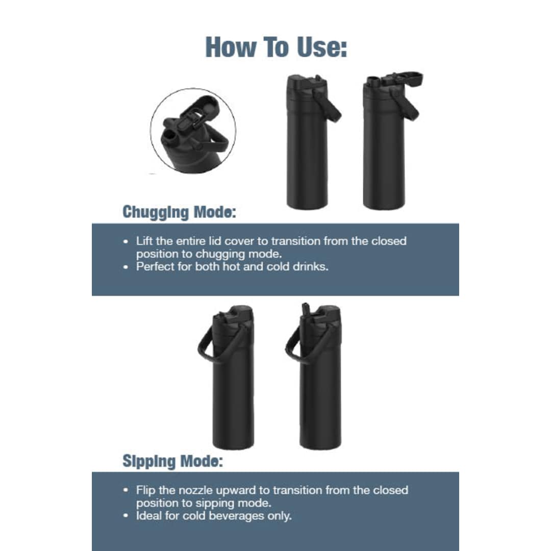 Ranier Recycled Vacuum Insulated Bottle 25oz - 1602-44 Black