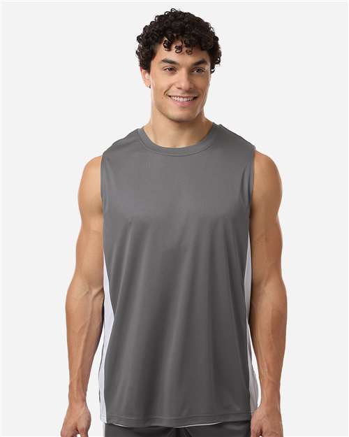 Team 365 Unisex Zone Performance Reversible Jersey - TT115 Sport Graphite- White