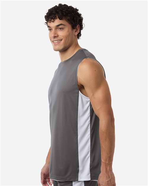 Team 365 Unisex Zone Performance Reversible Jersey - TT115 Sport Graphite- White