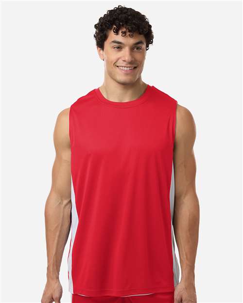 Team 365 Unisex Zone Performance Reversible Jersey - TT115 Sport Red- White
