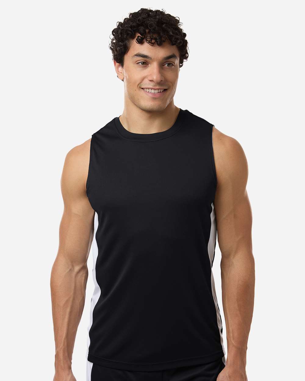 Team 365 Unisex Zone Performance Reversible Jersey - TT115 Black- White