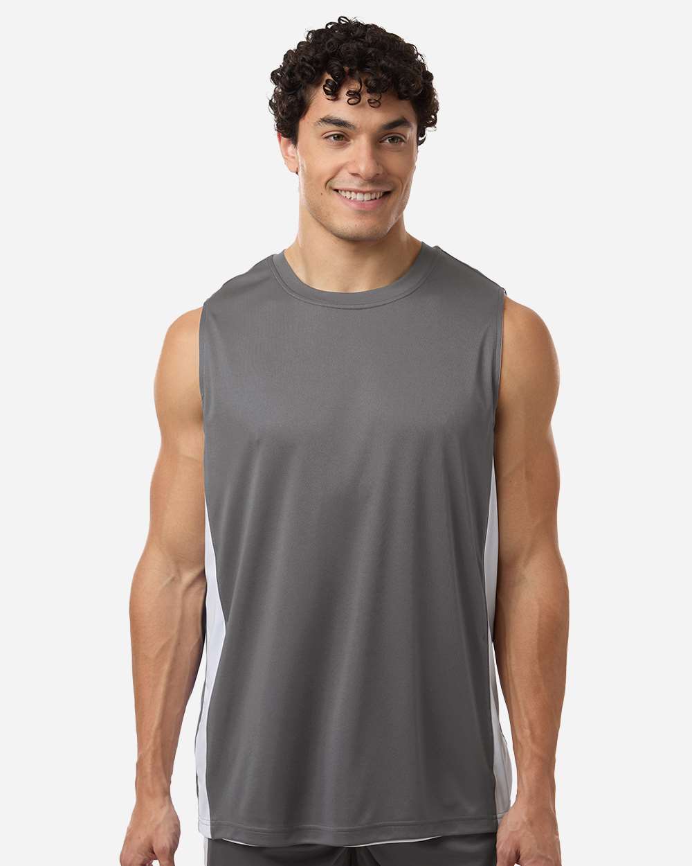 Team 365 Unisex Zone Performance Reversible Jersey - TT115 Sport Graphite- White