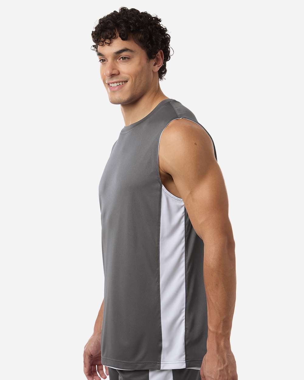 Team 365 Unisex Zone Performance Reversible Jersey - TT115 Sport Graphite- White