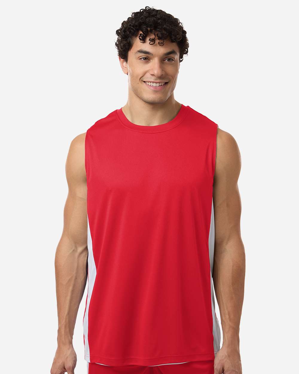 Team 365 Unisex Zone Performance Reversible Jersey - TT115 Sport Red- White