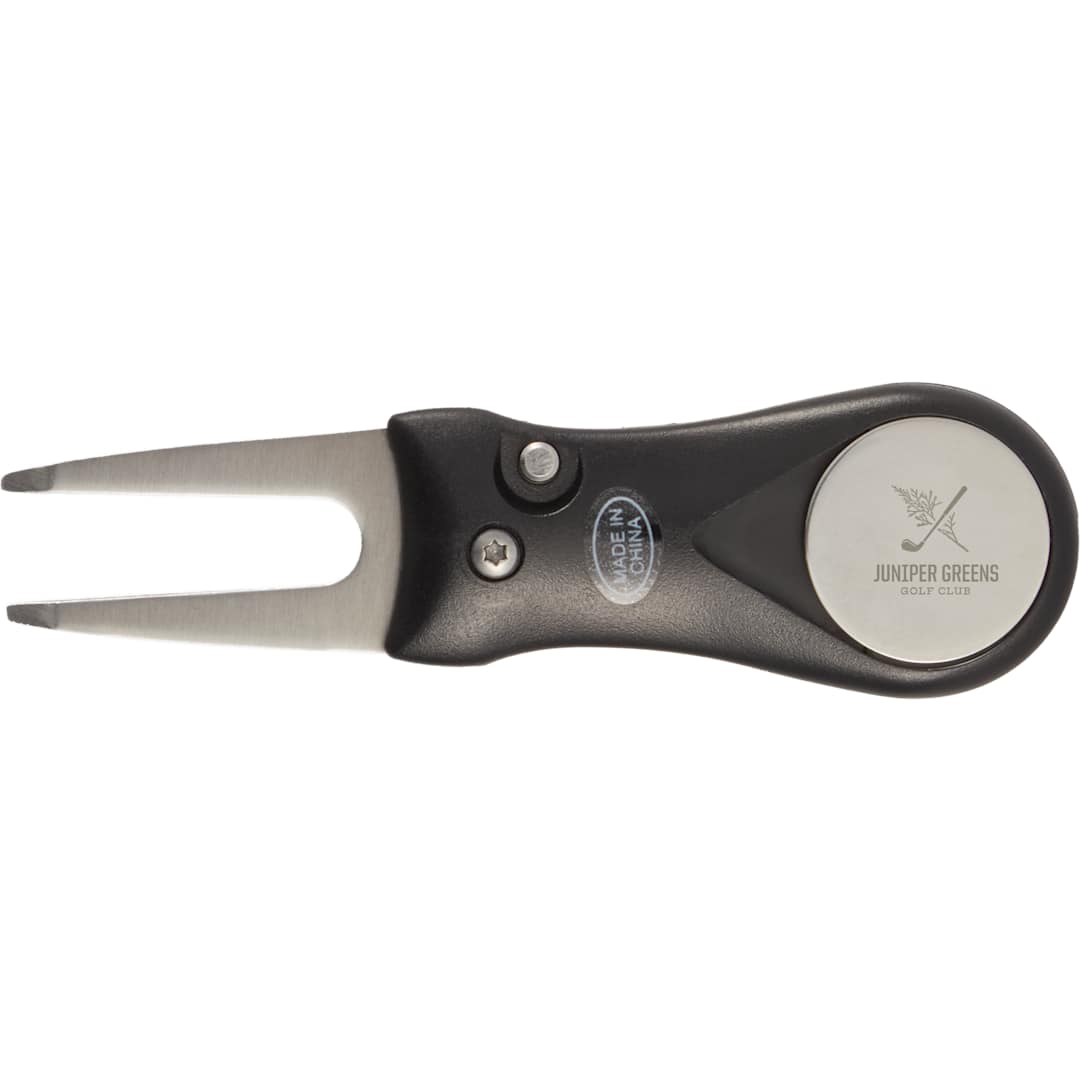 Recycled Retractable Divot Tool w/ Ball Marker - 1401-72 Black