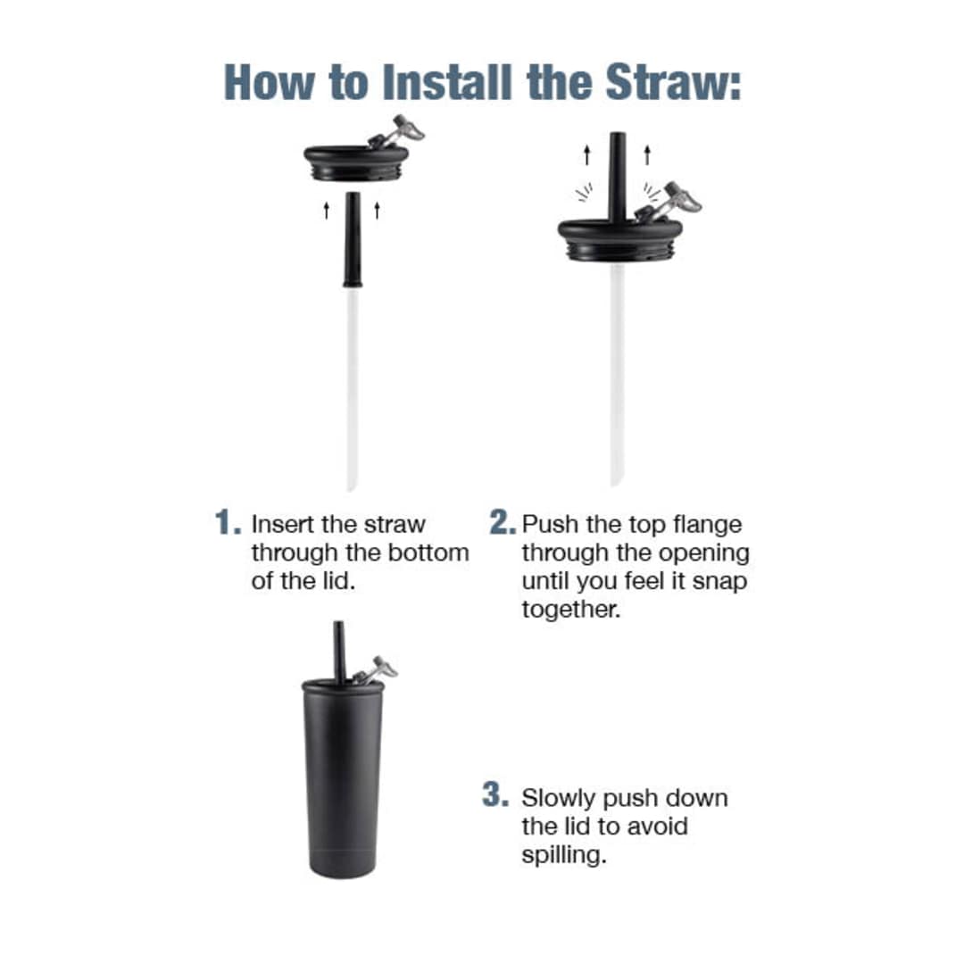 Kyser Recycled Vacuum Tumbler w/ Straw 20oz - 1602-36 Black