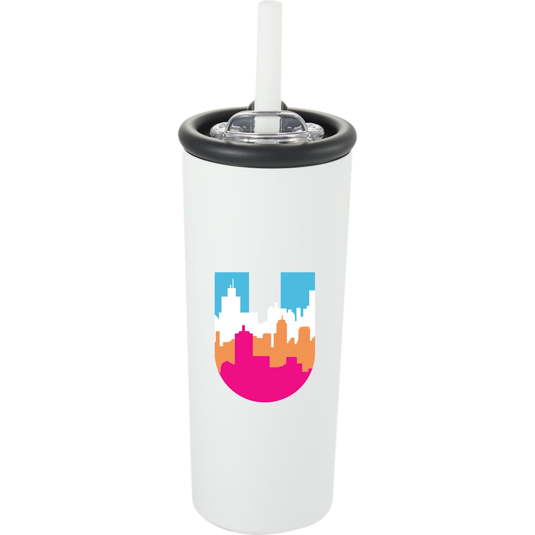 Kyser Recycled Vacuum Tumbler w/ Straw 20oz - 1602-36 White