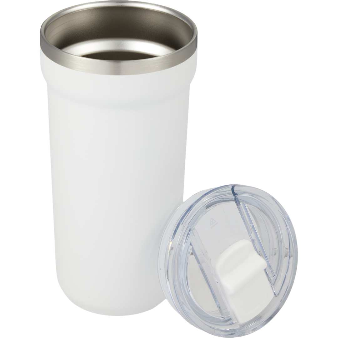 Catone Recycled Vacuum Tumbler w/ Slider Lid 20oz - 1602-37 White