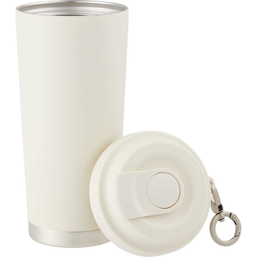 Haley Vacuum Tumbler One Touch Opening Lid 16oz - 1602-38 White
