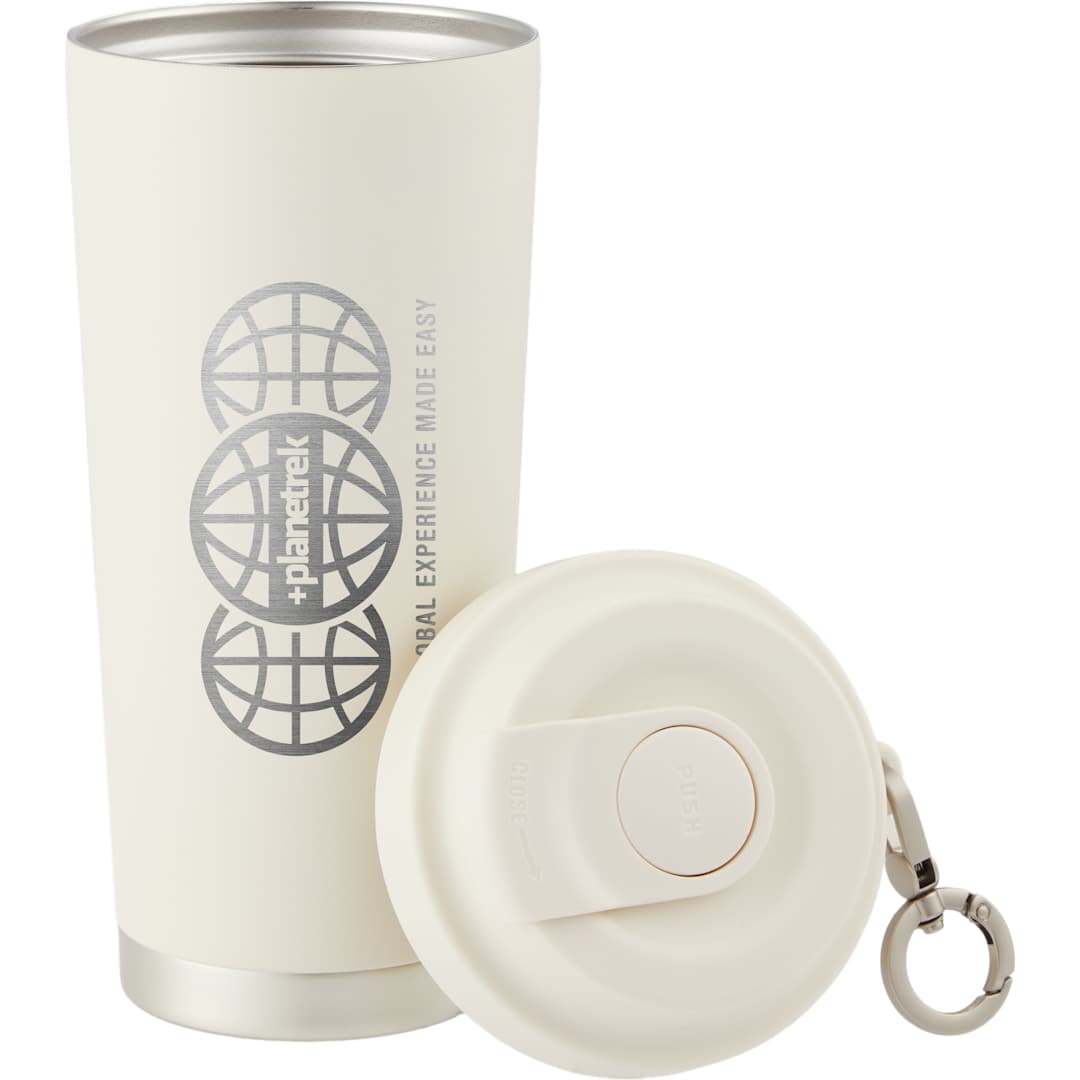 Haley Vacuum Tumbler One Touch Opening Lid 16oz - 1602-38 White
