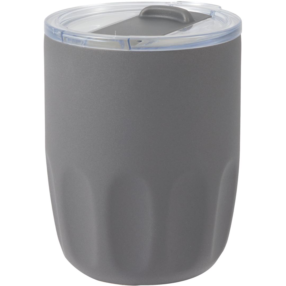 Olla Vacuum Coffee Cup w/ Ceramic Liner &amp; Lid 10oz - 1602-49 Gray
