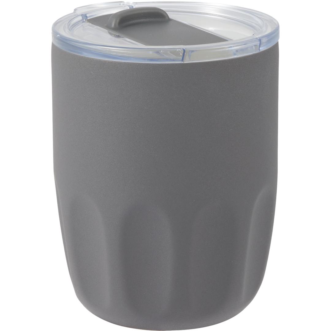 Olla Vacuum Coffee Cup w/ Ceramic Liner &amp; Lid 10oz - 1602-49 Gray