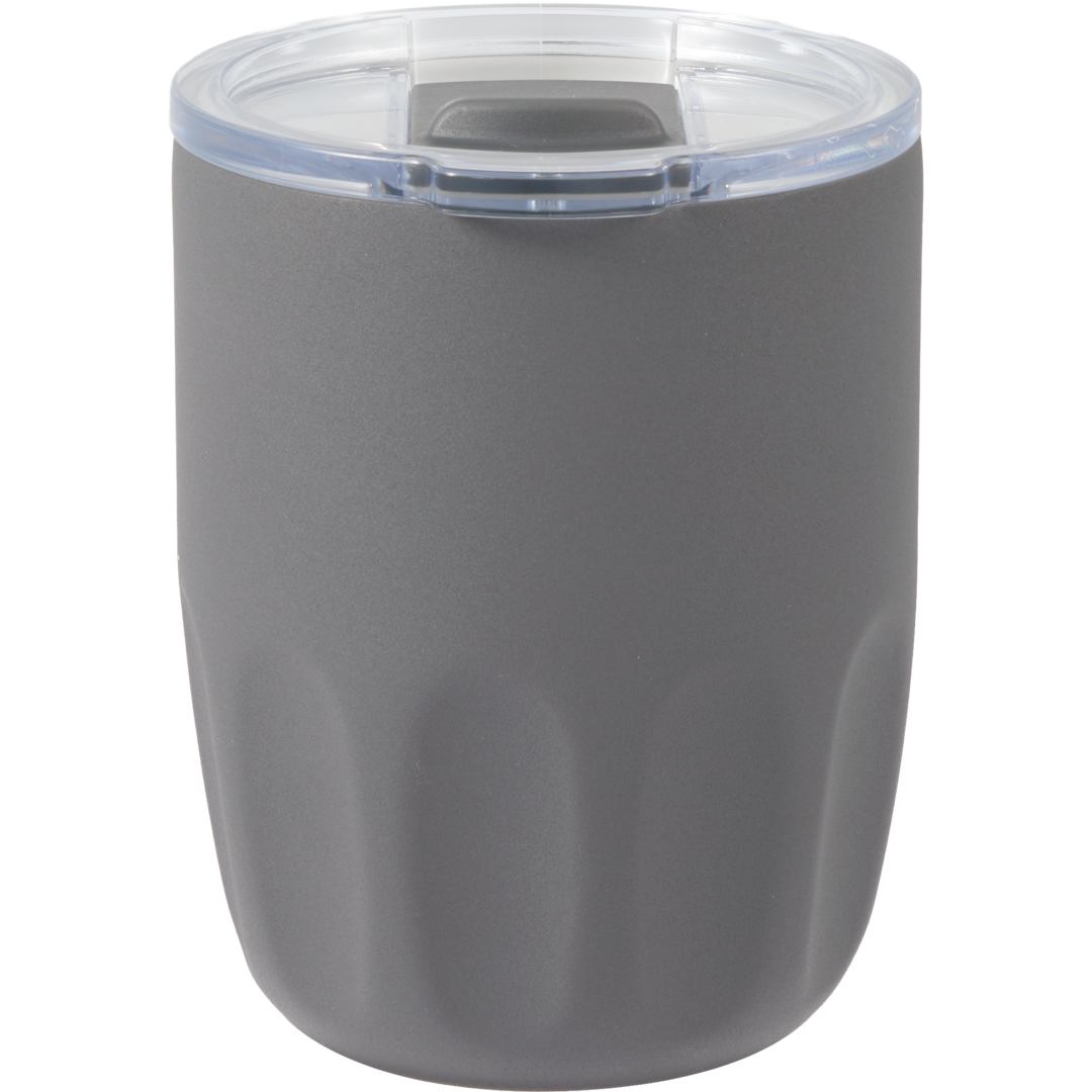 Olla Vacuum Coffee Cup w/ Ceramic Liner &amp; Lid 10oz - 1602-49 Gray