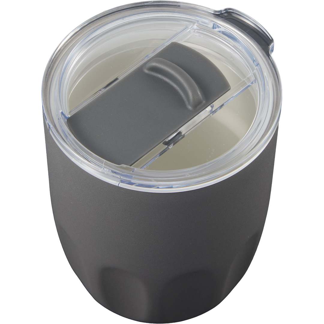 Olla Vacuum Coffee Cup w/ Ceramic Liner &amp; Lid 10oz - 1602-49 Gray