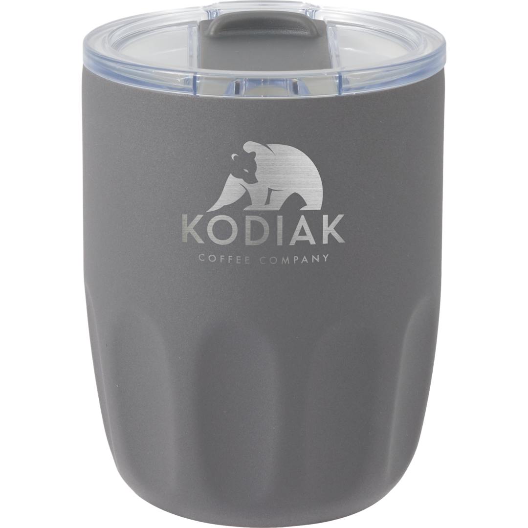 Olla Vacuum Coffee Cup w/ Ceramic Liner &amp; Lid 10oz - 1602-49 Gray