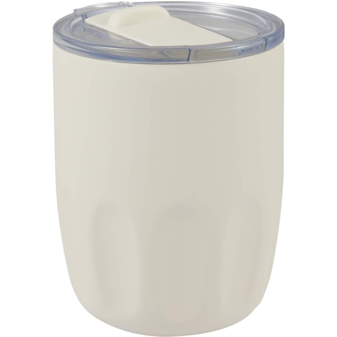 Olla Vacuum Coffee Cup w/ Ceramic Liner &amp; Lid 10oz - 1602-49 White