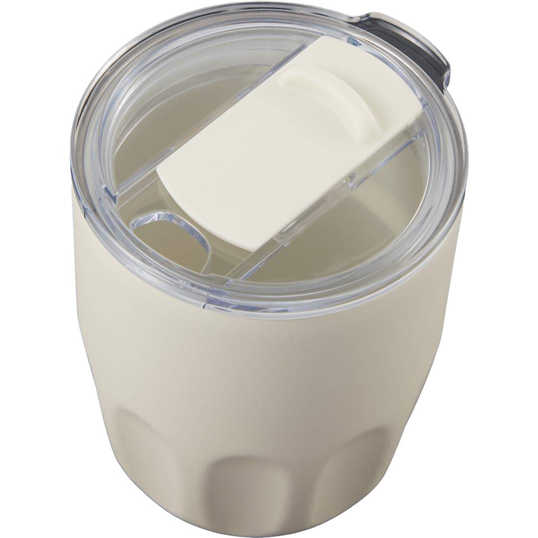 Olla Vacuum Coffee Cup w/ Ceramic Liner &amp; Lid 10oz - 1602-49 White