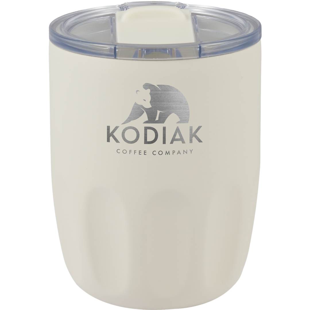 Olla Vacuum Coffee Cup w/ Ceramic Liner &amp; Lid 10oz - 1602-49 White