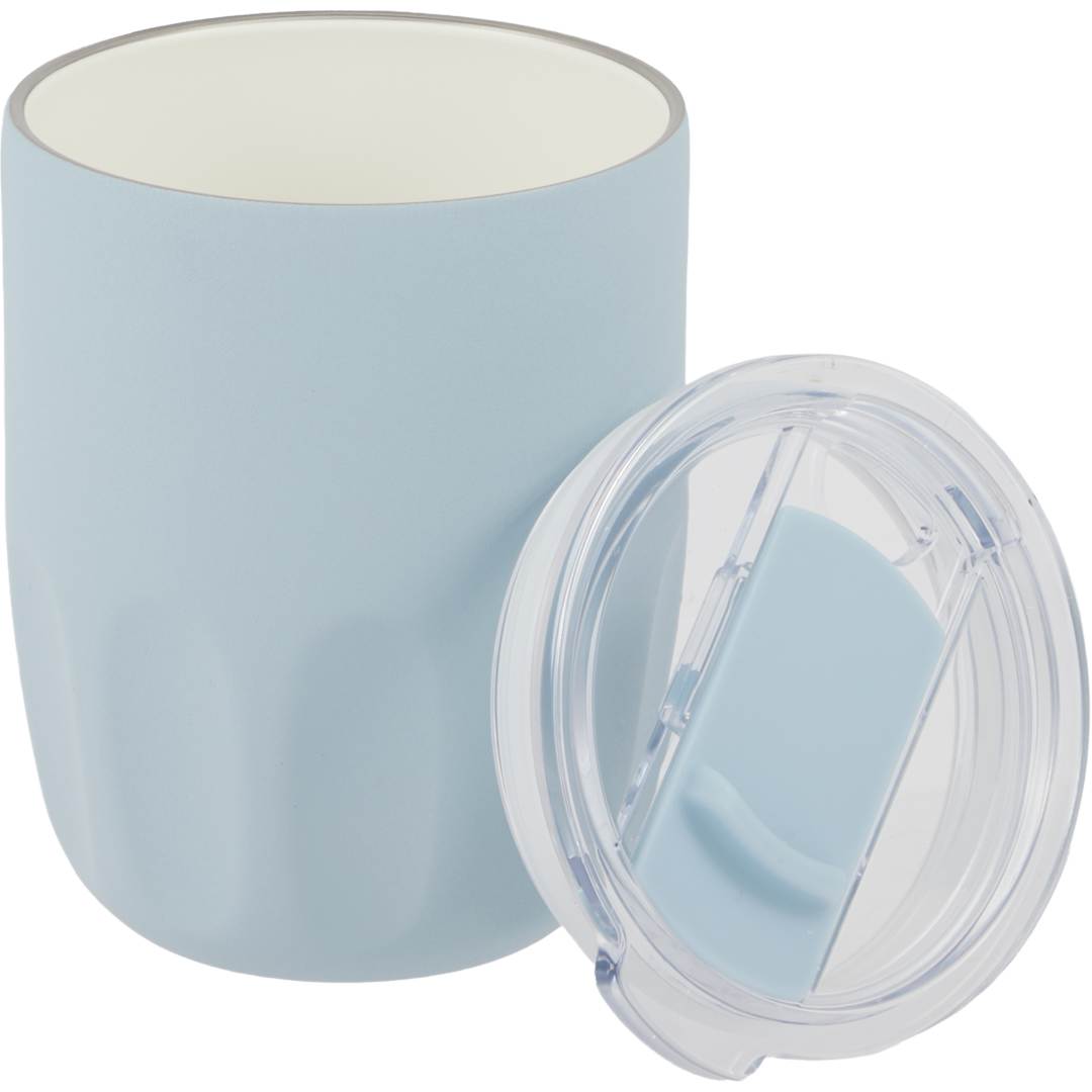 Olla Vacuum Coffee Cup w/ Ceramic Liner &amp; Lid 10oz - 1602-49 Blue