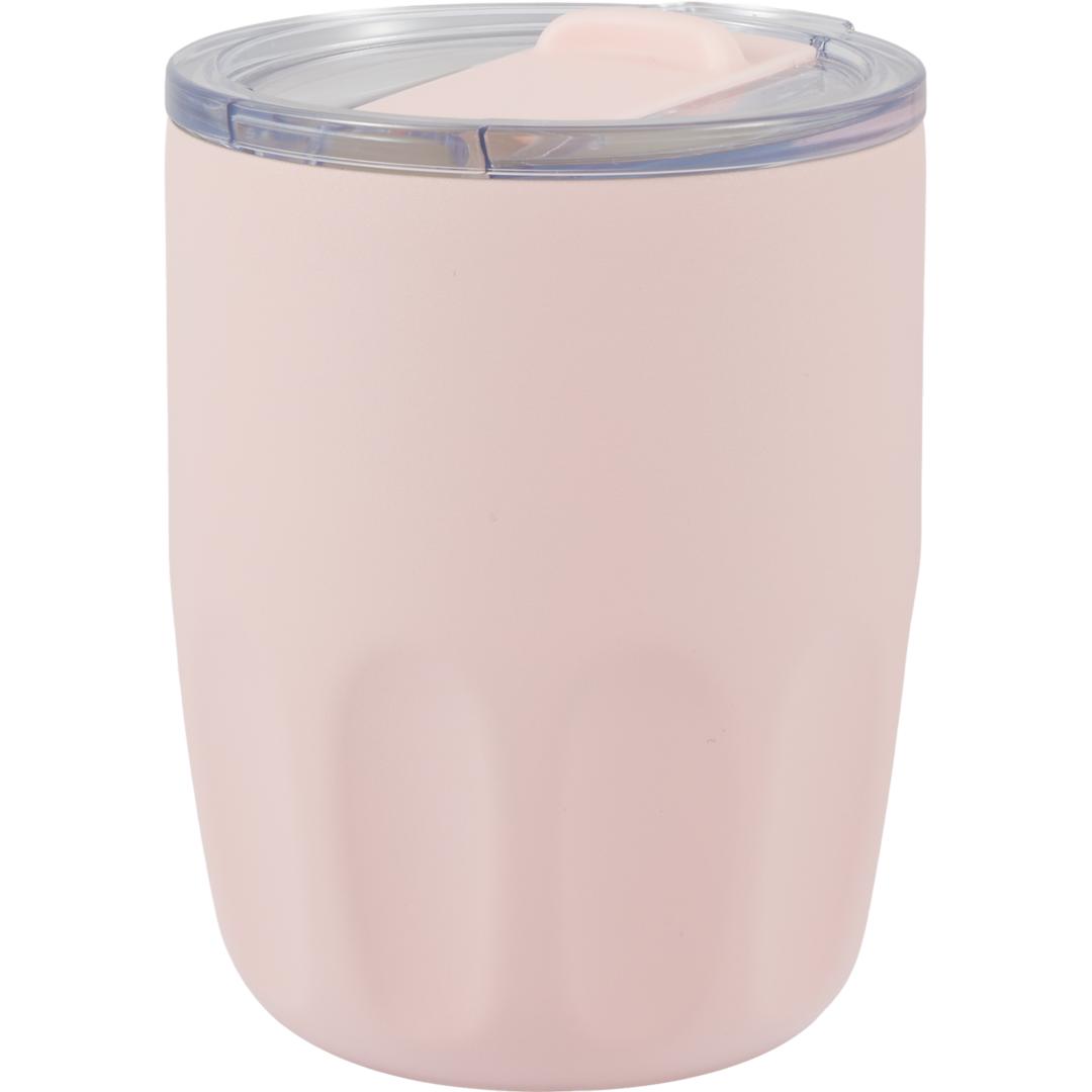 Olla Vacuum Coffee Cup w/ Ceramic Liner &amp; Lid 10oz - 1602-49 Pink