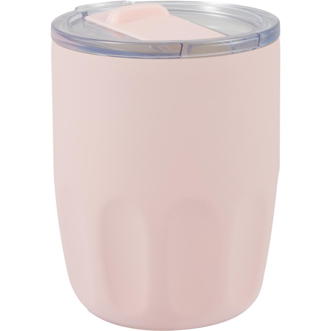 Olla Vacuum Coffee Cup w/ Ceramic Liner &amp; Lid 10oz - 1602-49 Pink