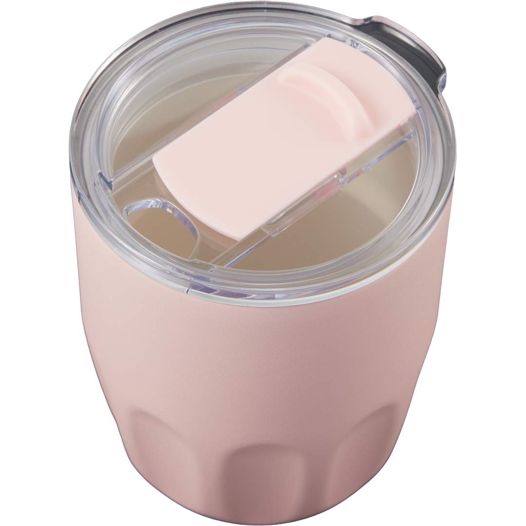 Olla Vacuum Coffee Cup w/ Ceramic Liner &amp; Lid 10oz - 1602-49 Pink