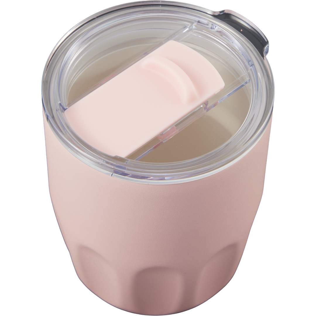 Olla Vacuum Coffee Cup w/ Ceramic Liner &amp; Lid 10oz - 1602-49 Pink