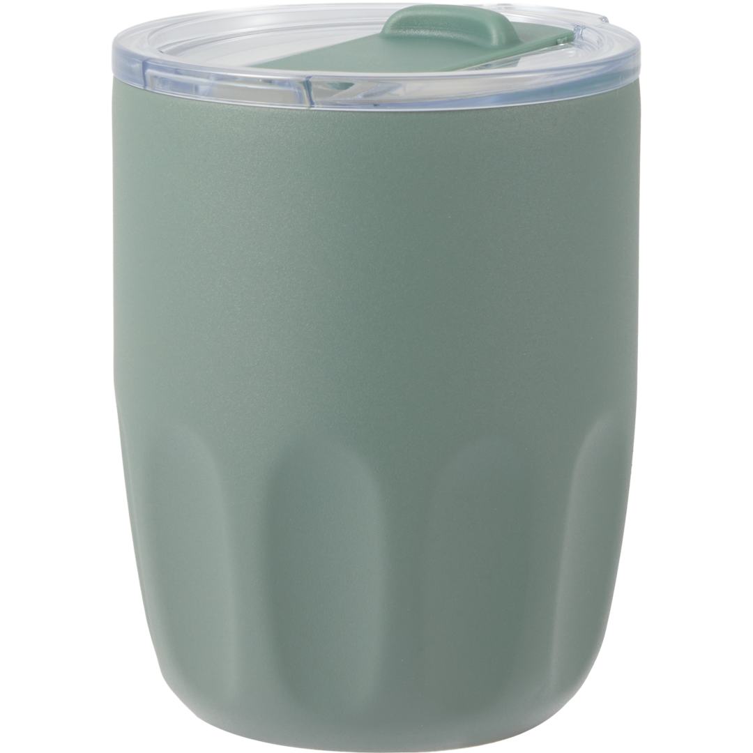 Olla Vacuum Coffee Cup w/ Ceramic Liner &amp; Lid 10oz - 1602-49 Green