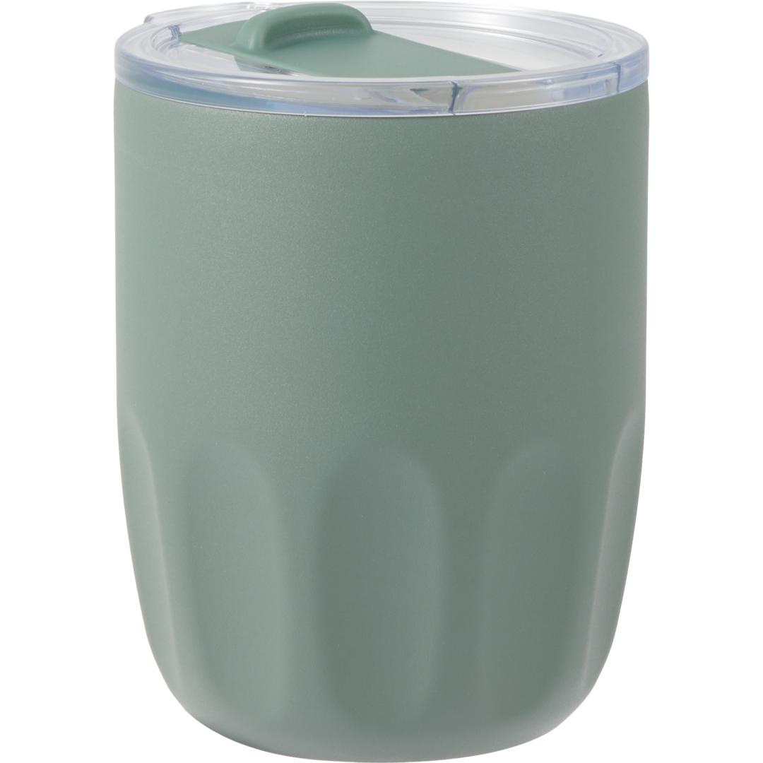 Olla Vacuum Coffee Cup w/ Ceramic Liner &amp; Lid 10oz - 1602-49 Green
