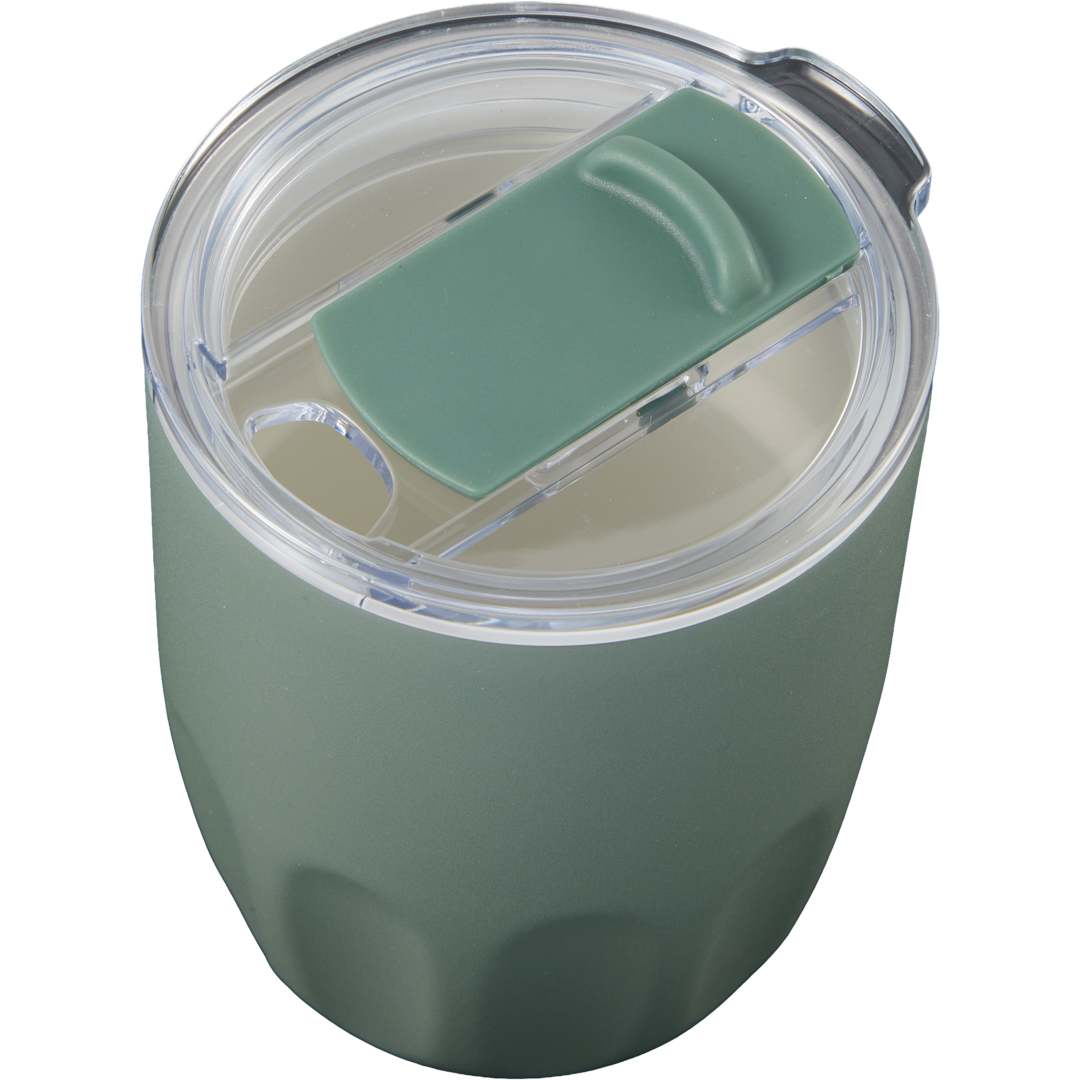 Olla Vacuum Coffee Cup w/ Ceramic Liner &amp; Lid 10oz - 1602-49 Green