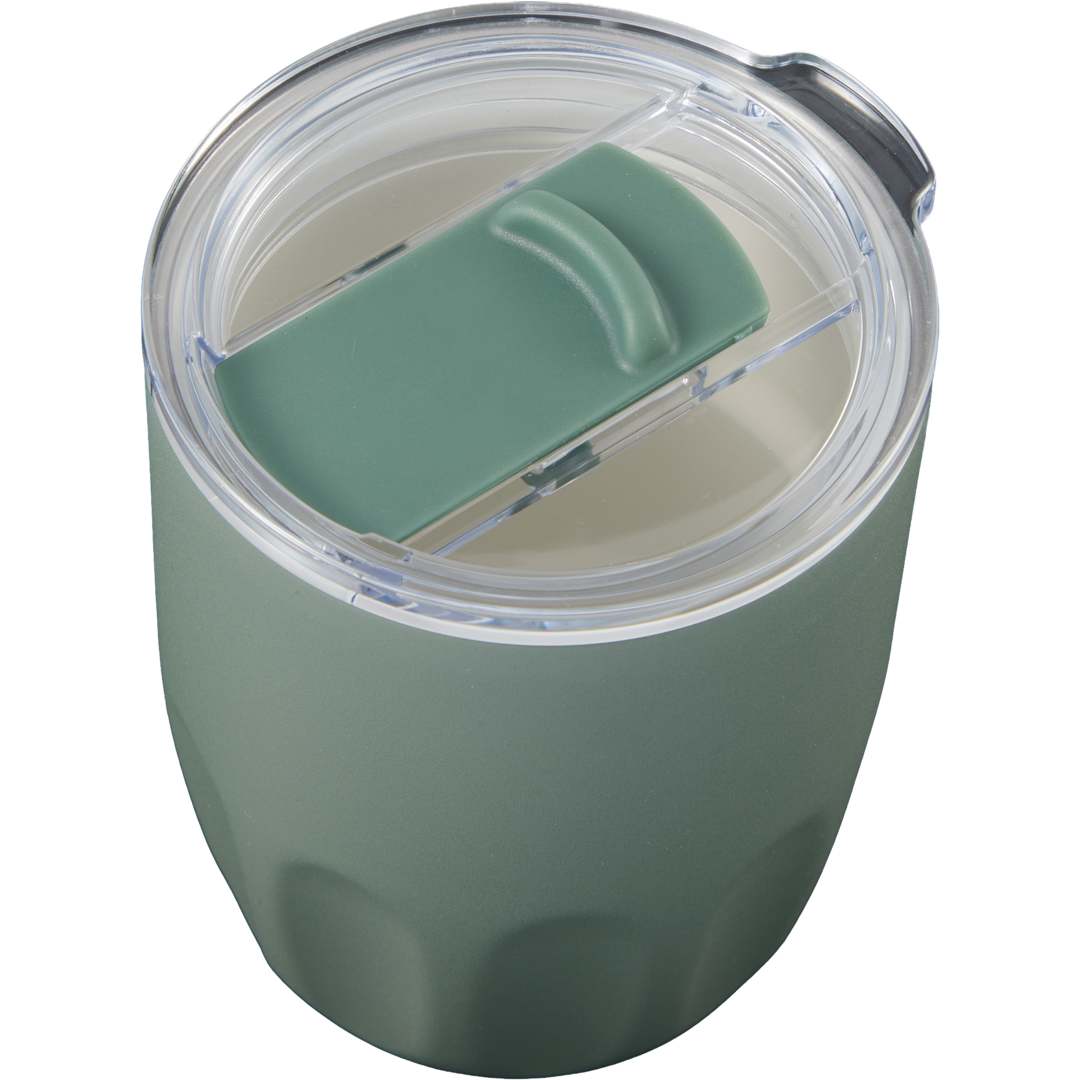 Olla Vacuum Coffee Cup w/ Ceramic Liner &amp; Lid 10oz - 1602-49 Green