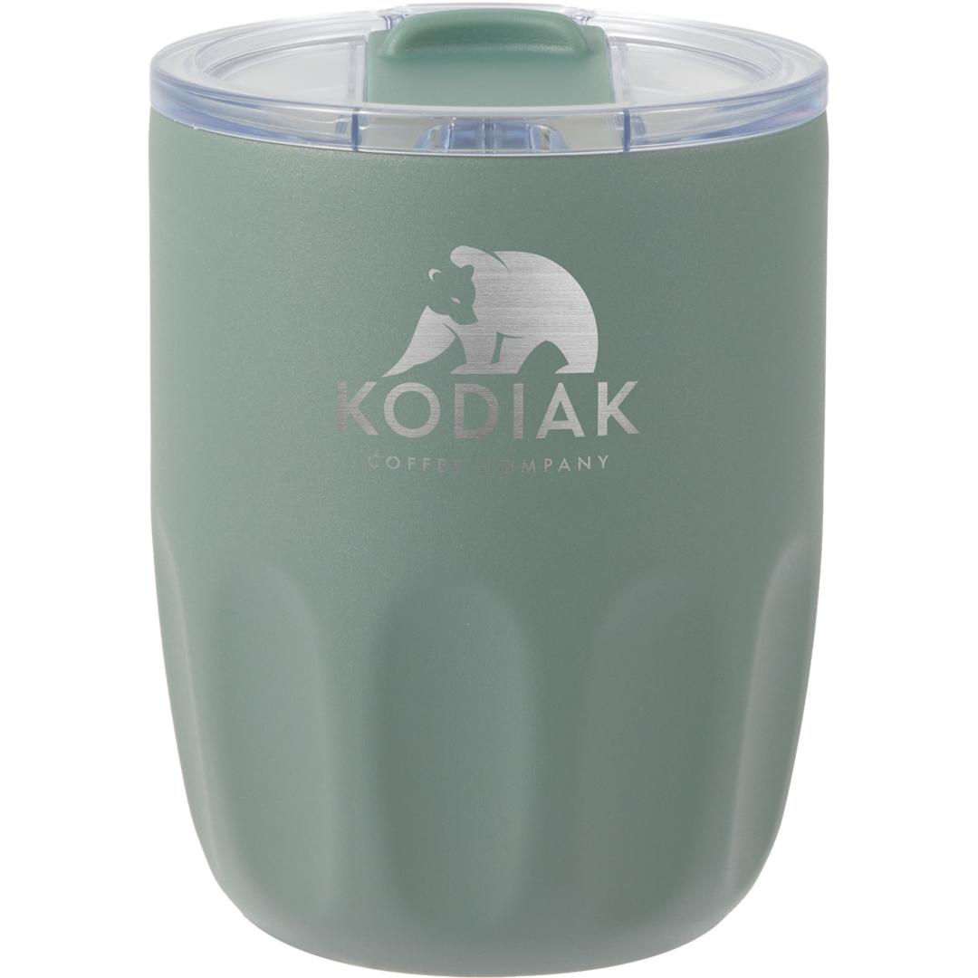 Olla Vacuum Coffee Cup w/ Ceramic Liner &amp; Lid 10oz - 1602-49 Green