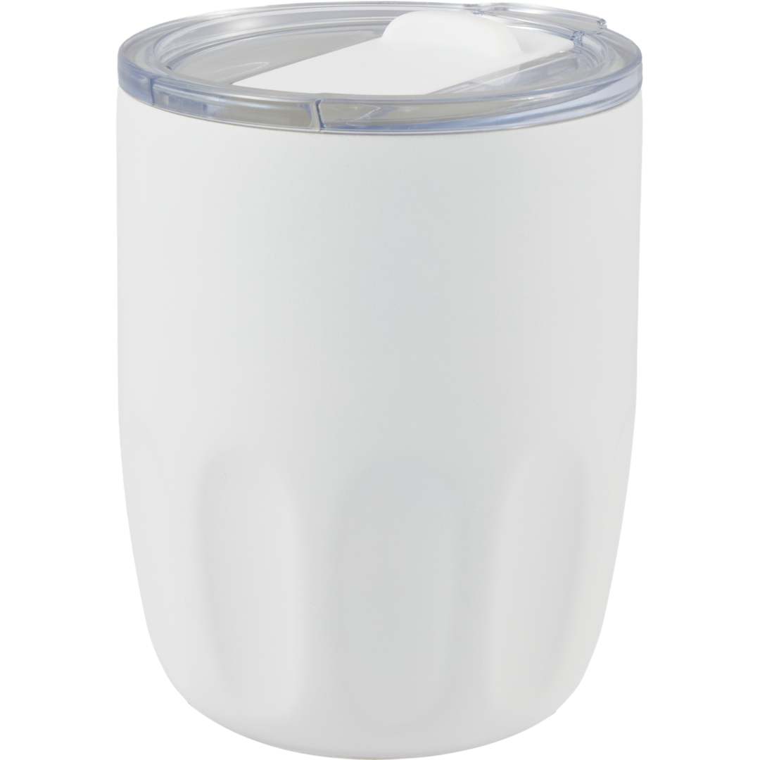 Olla Vacuum Coffee Cup w/ Ceramic Liner &amp; Lid 10oz - 1602-49 White