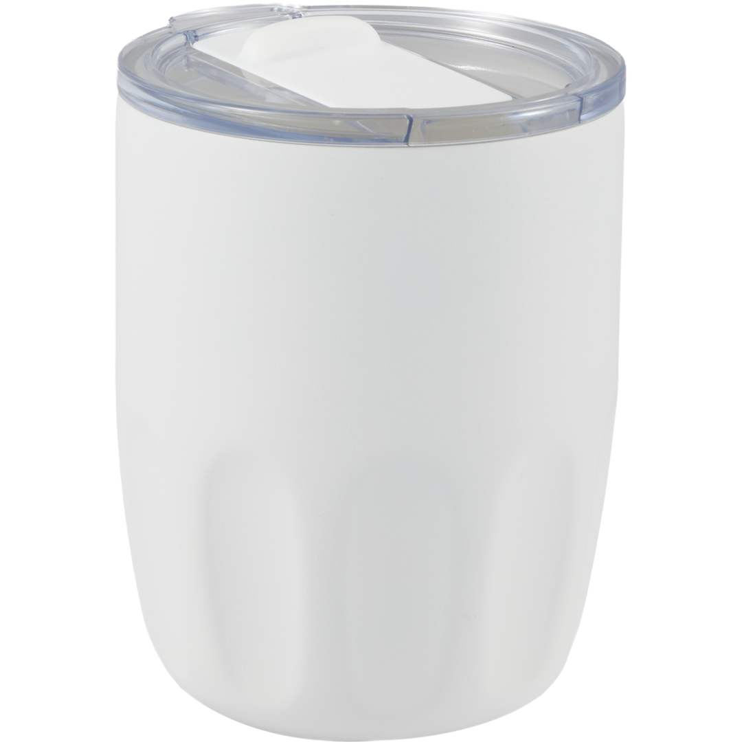 Olla Vacuum Coffee Cup w/ Ceramic Liner &amp; Lid 10oz - 1602-49 White