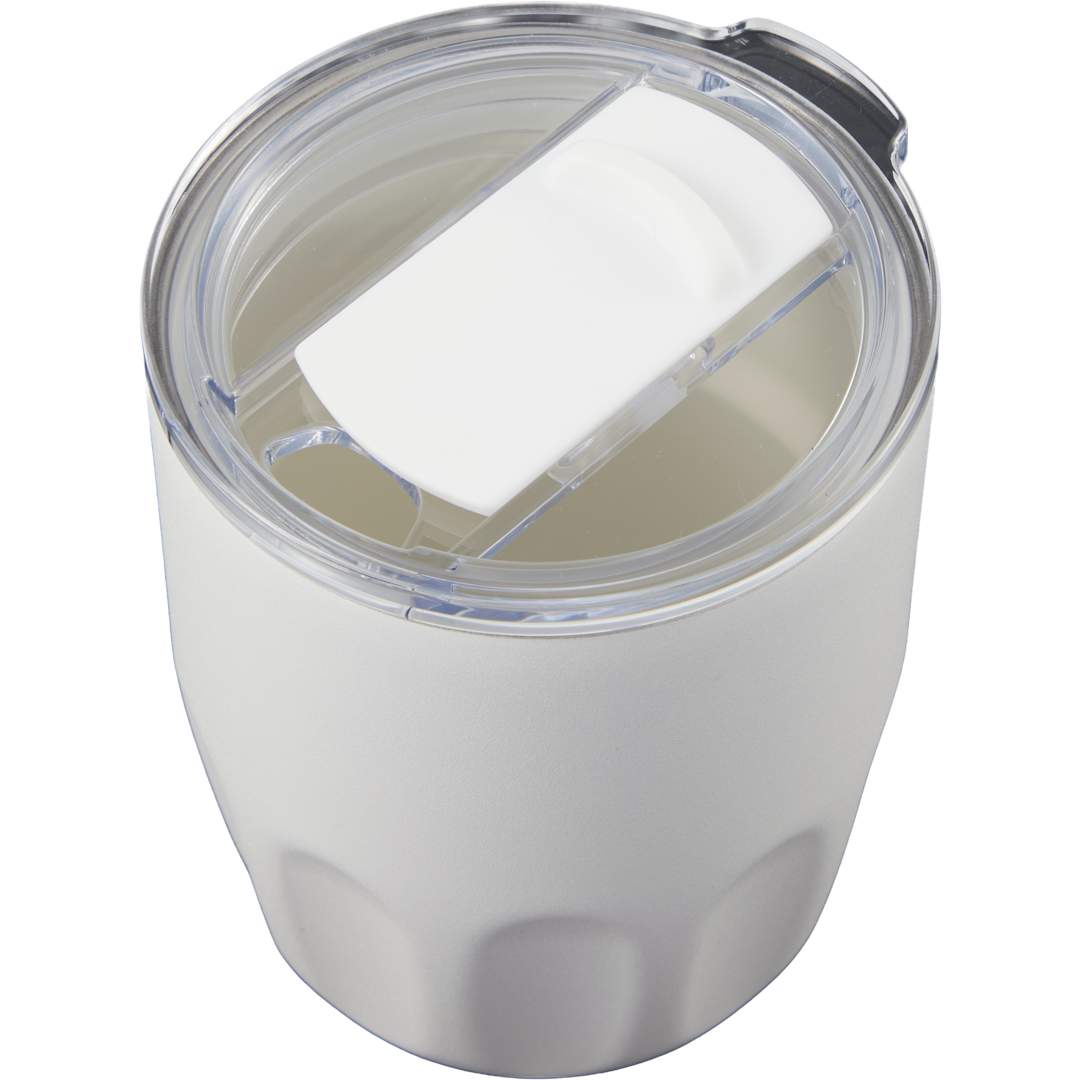 Olla Vacuum Coffee Cup w/ Ceramic Liner &amp; Lid 10oz - 1602-49 White