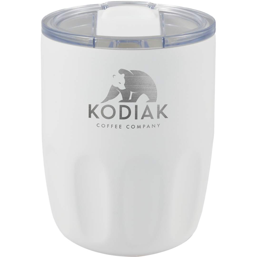 Olla Vacuum Coffee Cup w/ Ceramic Liner &amp; Lid 10oz - 1602-49 White