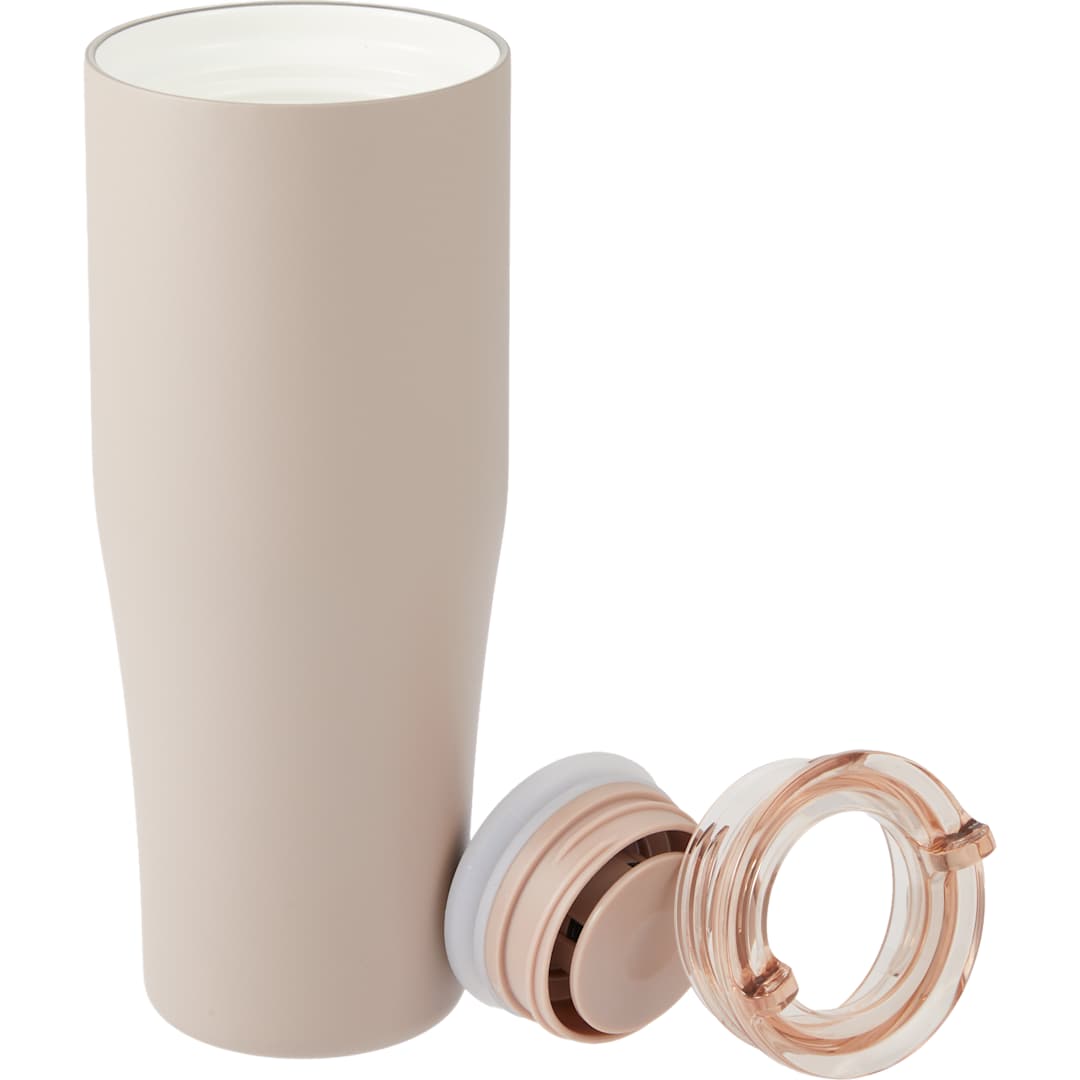 Patti Ceramic Lined Vacuum Tumbler w/ 360 Lid 20oz - 1602-55 Tan