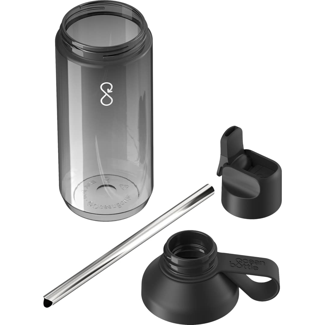 Ocean Bottle Ocean Bottle Clear Go Bottle 24oz - 1606-24 Black