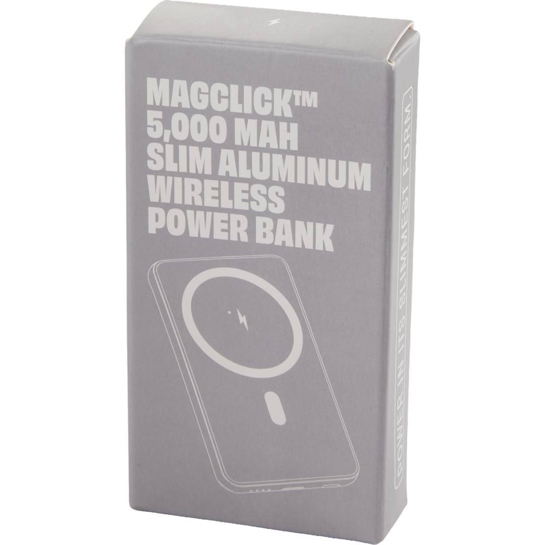 MagClick™ 5,000 mAh Slim Aluminum Power Bank - 7122-41 Black