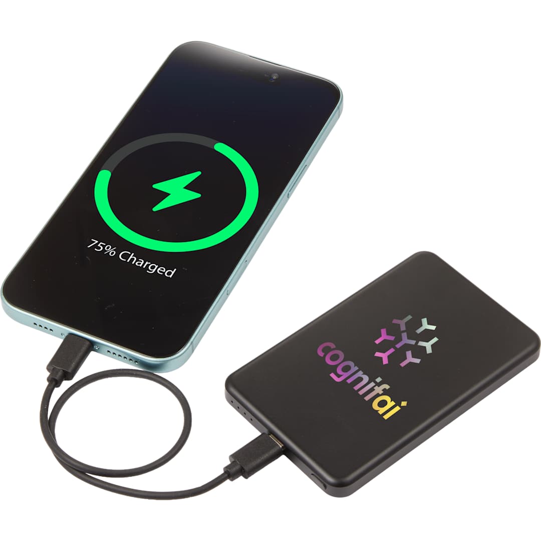 MagClick™ 5,000 mAh Slim Aluminum Power Bank - 7122-41 Black