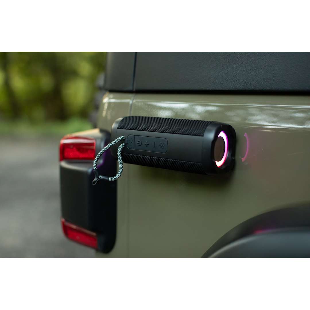 MagKnit Outdoor Bluetooth Speaker with Party Light - 7195-94 Black