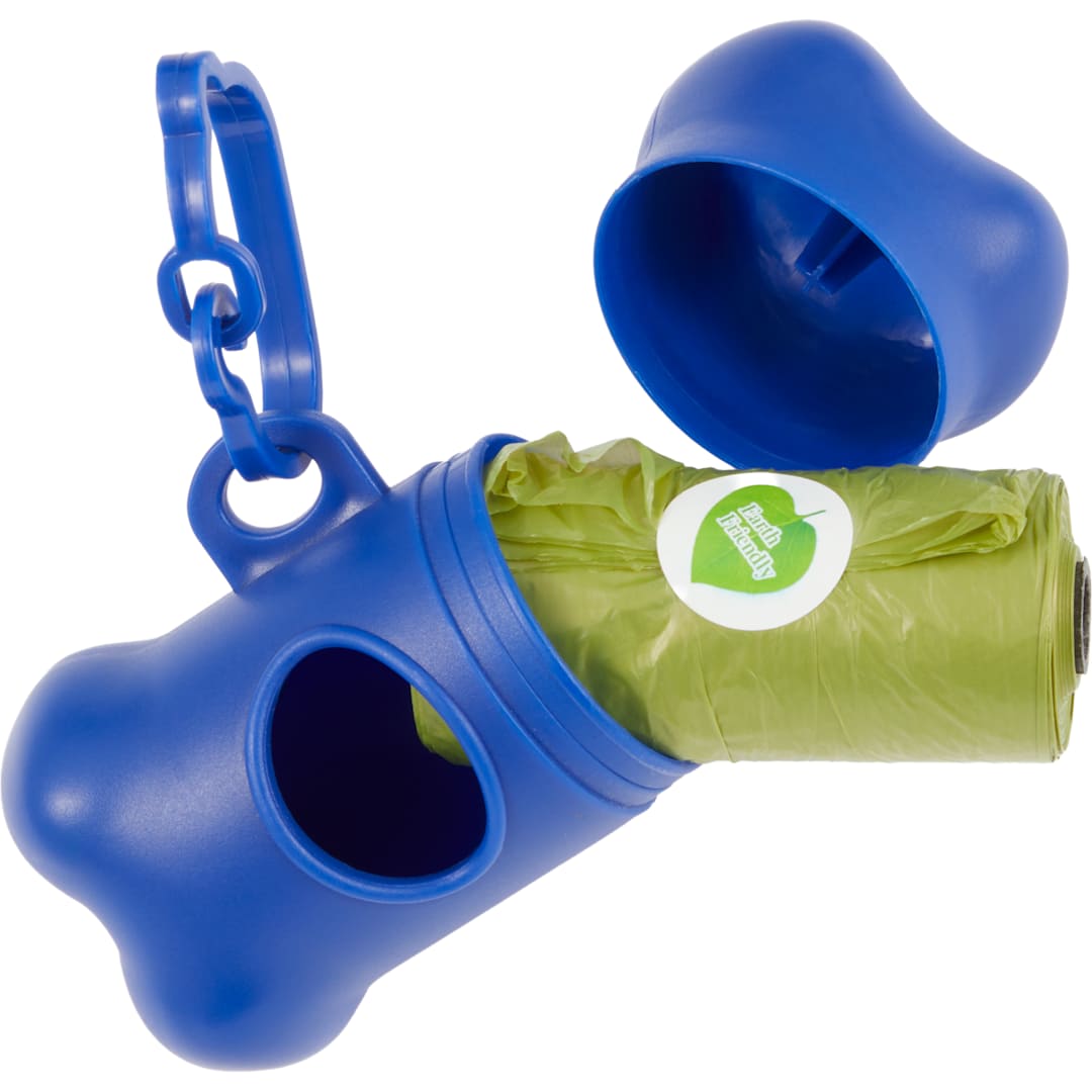 Dog Waste Bag Dispenser with Recycled Bags - 7300-09 Blue