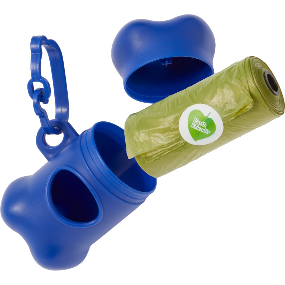 Dog Waste Bag Dispenser with Recycled Bags - 7300-09 Blue