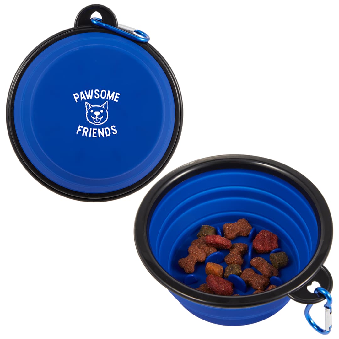 Collapsible Slow Feeder Bowl - 7300-12 Blue