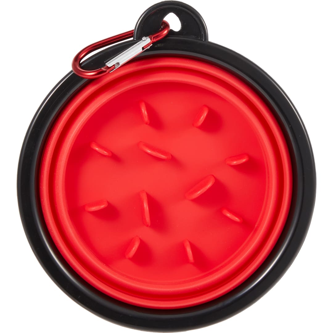 Collapsible Slow Feeder Bowl - 7300-12 Red