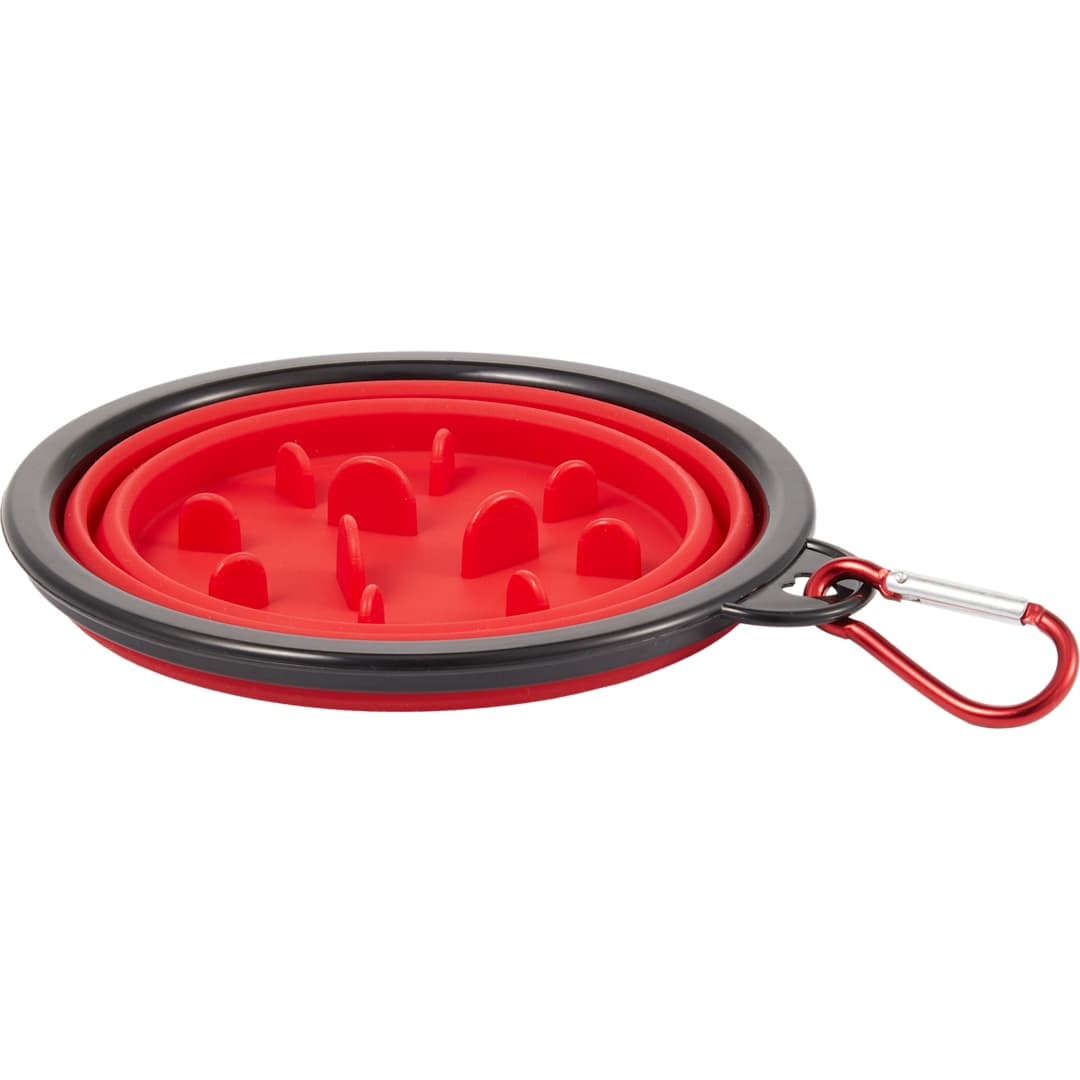 Collapsible Slow Feeder Bowl - 7300-12 Red